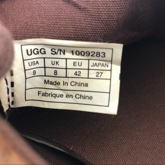 UGG Vanowen Nubuck Leather Lace Up Brown Shoes Sneakers - Picture 10 of 13